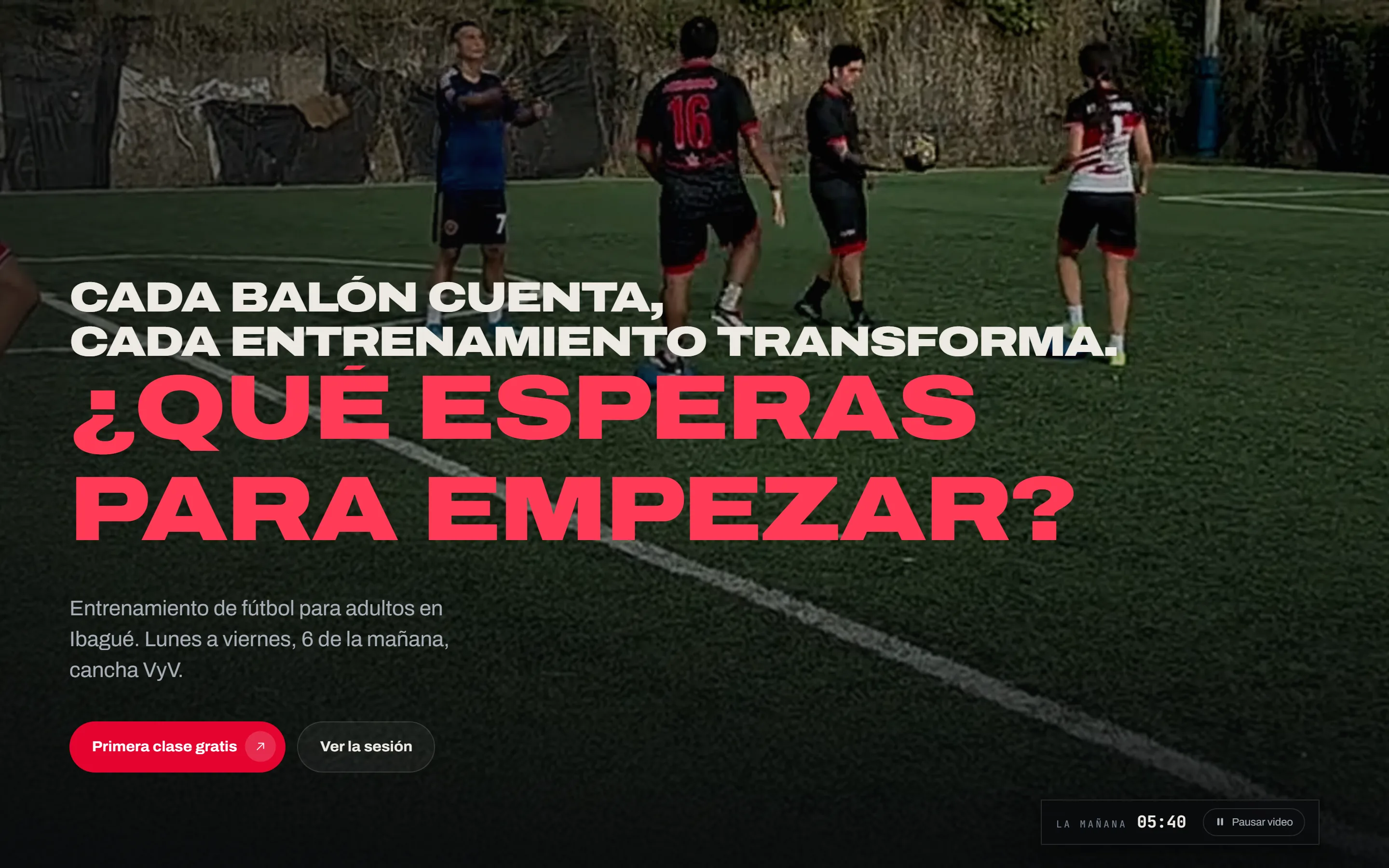 Soccer Fit website